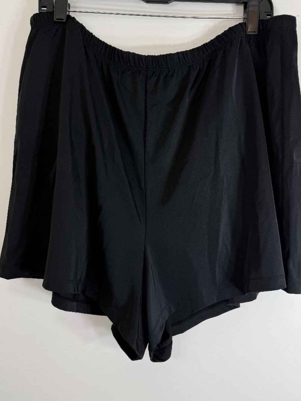 Maxine of Hollywood Swim Short‎ Bottom Womens Plus 22W Black Drawstring Liner